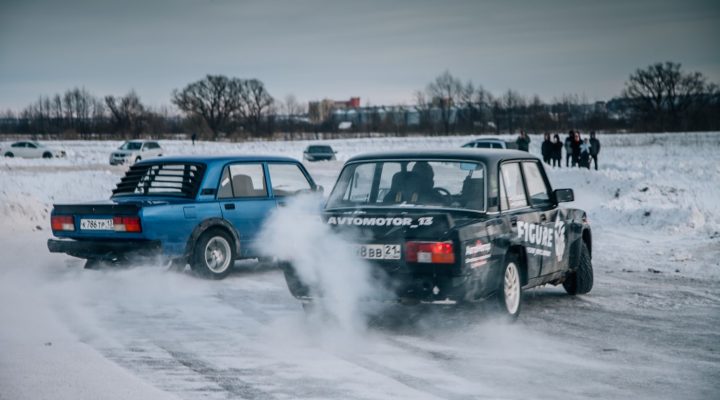 9 Января в Пензе в Нижнем Ломове Пензенской Области прошли соревнования по зимнему дрифту - Nizhniy Lomov Winter Drift